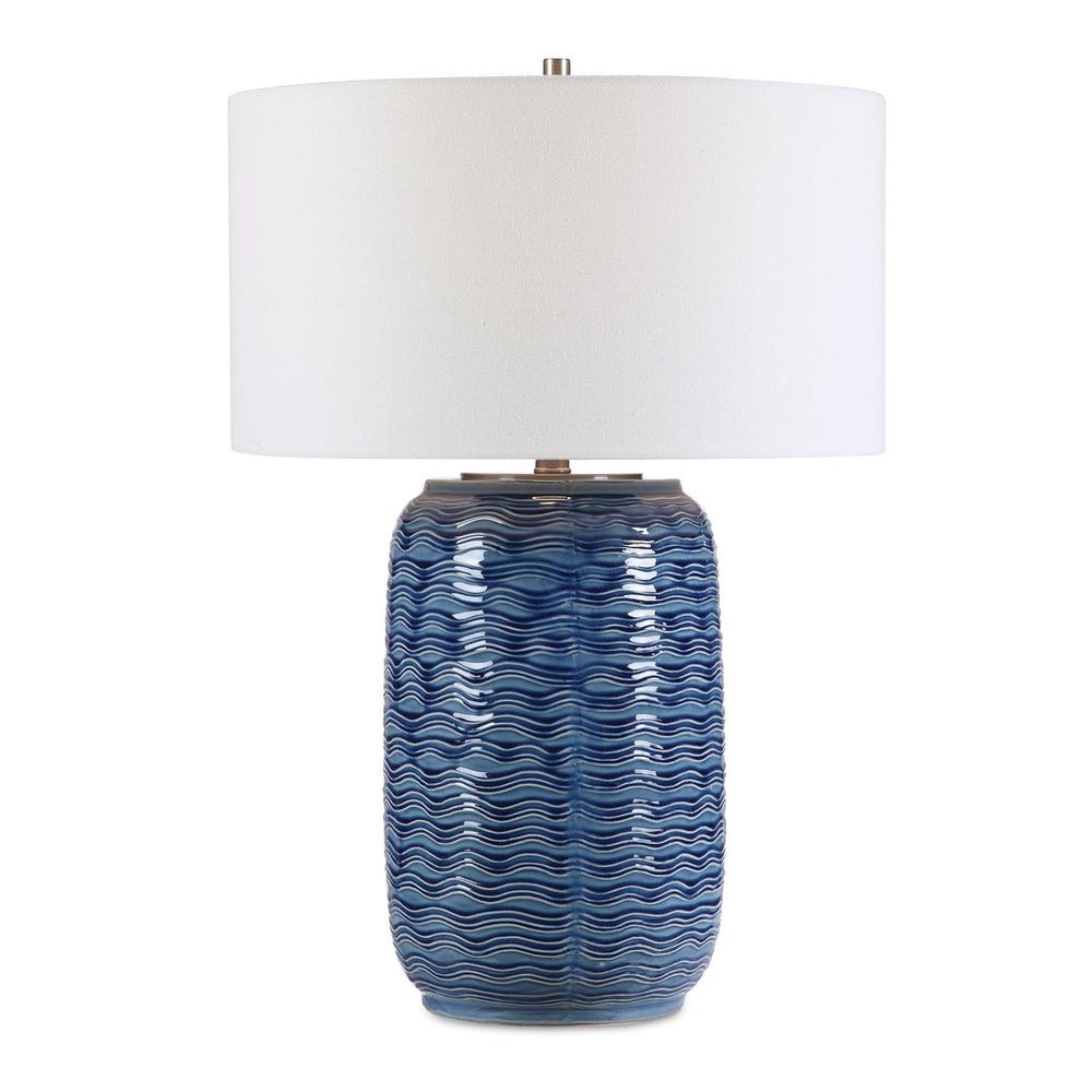Lámpara de mesa de centro sedna azul grande