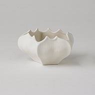 Florero fruit blanco pequeño forma catup
