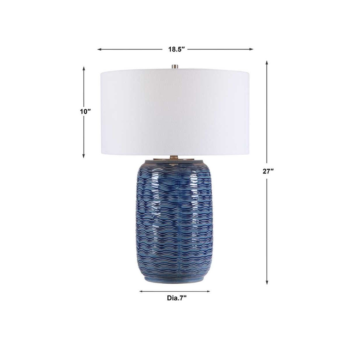 Lámpara de mesa de centro sedna azul grande